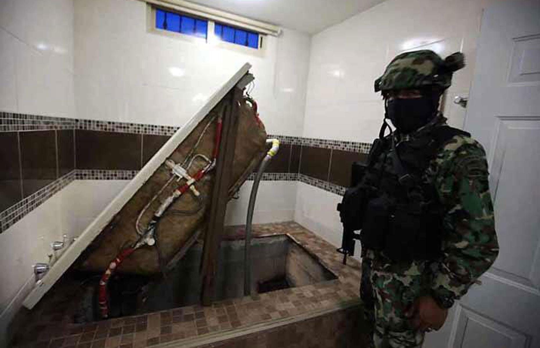 Túnel de escape de la bañera de El Chapo, Culiacán, México 